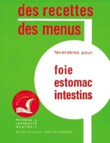 Emprunter RECETTES ET MENUS POUR FOIE ESTOMAC INTESTINS livre