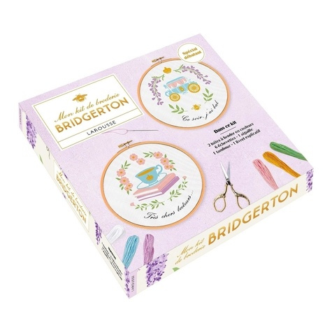 Emprunter Mon kit de broderie Bridgerton. Coffret avec 2 toiles à broder, 1 aiguille, 1 tambour en bois, 6 éch livre