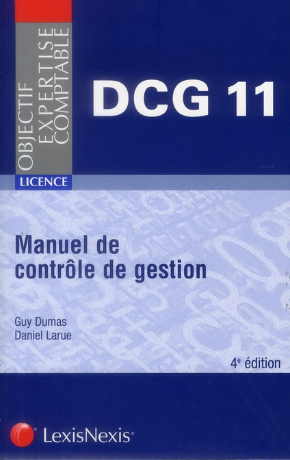 Emprunter Manuel de contrôle de gestion DCG 11. 4e édition livre