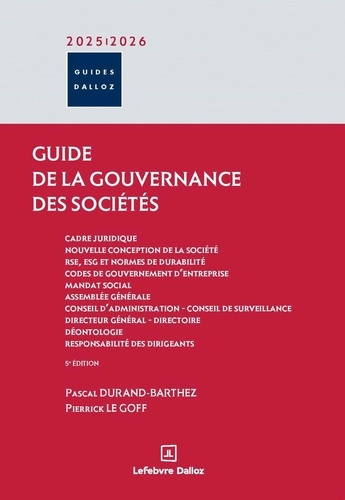 Emprunter Le guide de la gouvernance des sociétés. Edition 2025-2026 livre