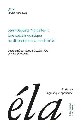 Emprunter Etudes de Linguistique Appliquée N° 217, janvier-mars 2025 livre