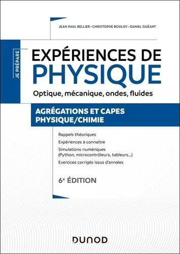 Emprunter Expériences de physique. Optique, mécanique, ondes, fluides Agrégations et CAPES Physique/chimie, 6e livre