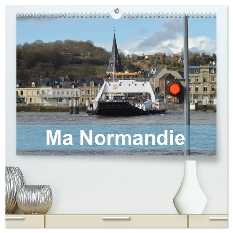 Emprunter MA NORMANDIE (Calendrier mural 2026 DIN A2 vertical) calendrier de bureau. Lieux typiques de cette livre
