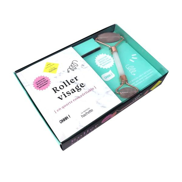 Emprunter Roller visage. En quartz rose véritable livre