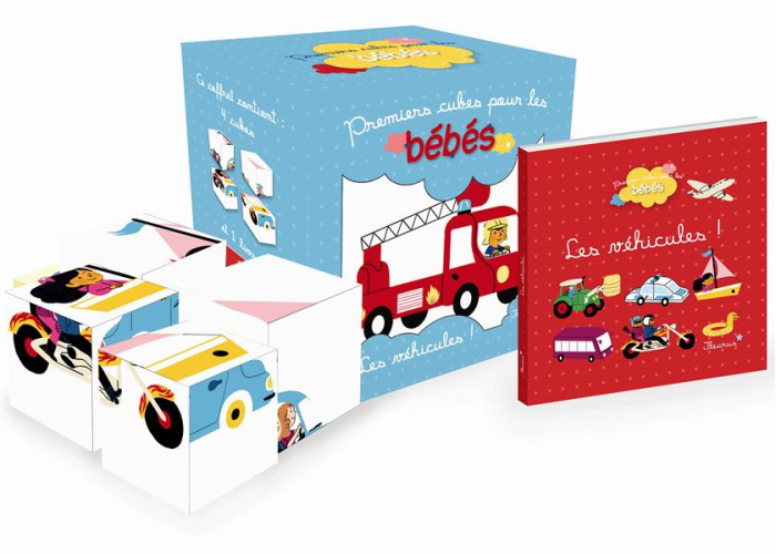 Emprunter Les véhicules. Coffret 4 cubes et 1 livre livre