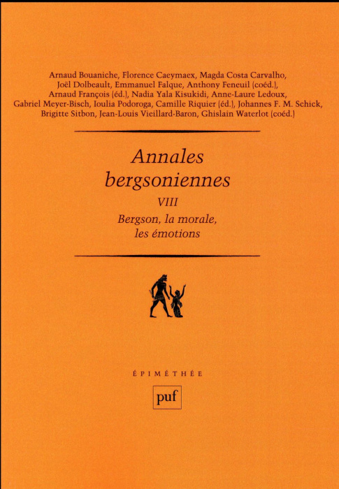 Emprunter Annales bergsoniennes. Tome 8, Bergson, la morale, les émotions livre