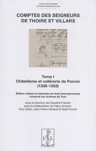 Emprunter Comptes des seigneurs de Thoire et Villars. Châtellenie et cellérerie de Poncin livre