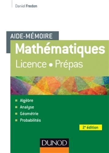 Emprunter Aide-mémoire mathématiques. Licence, prépa, 2e édition livre