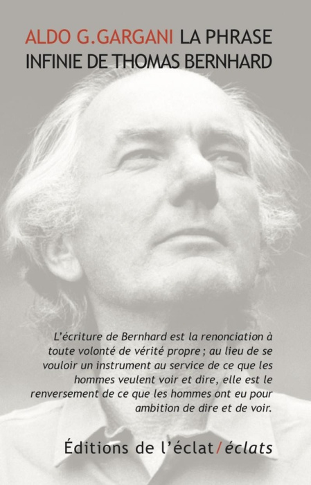 Emprunter La phrase infinie de Thomas Bernhard livre