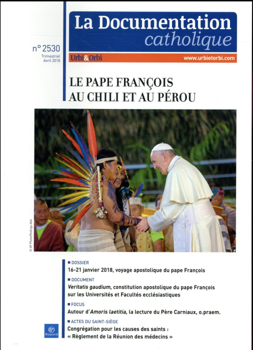 Emprunter La documentation catholique N°2530, avril 2018 : Le Pape François au Chili et au Pérou livre