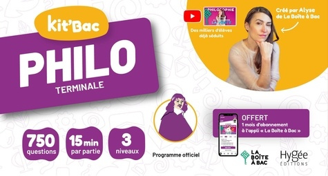 Emprunter Kit'Bac Philo Terminale générale et technologique. 350 cartes, 750 questions et un mois d'abonnement livre