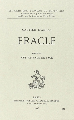 Emprunter ERACLE. PUBLIE PAR GUY RAYNAUD DE LAGE. (1976). livre