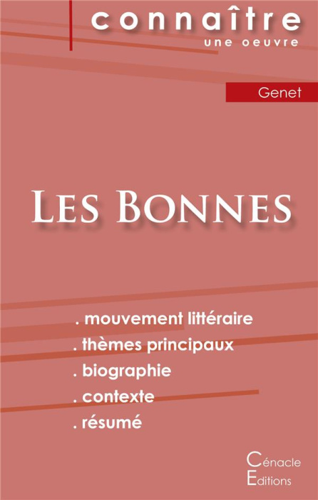 Emprunter Les Bonnes. Fiche de lecture livre