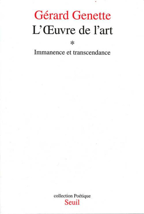Emprunter L'OEUVRE DE L'ART. Tome 1, Immanence et trancendance livre