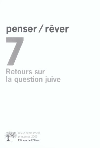 Emprunter Penser/Rêver N° 7 : Retours sur la question juive livre
