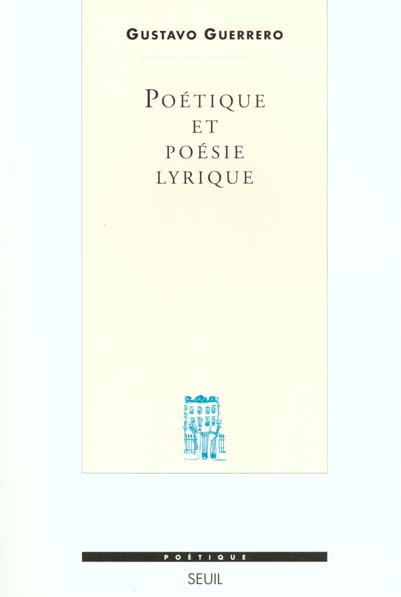 Emprunter Poétique et poésie lyrique livre