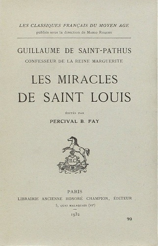 Emprunter LES MIRACLES DE SAINT-LOUIS. EDITE PAR PERCIFAL B. FAY. (1931). livre