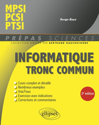 Emprunter Informatique tronc commun. MPSI, PCSI, PTSI, 2e édition livre