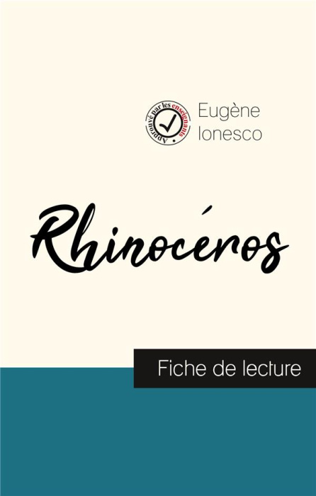 Emprunter Rhinocéros. Fiche de lecture livre