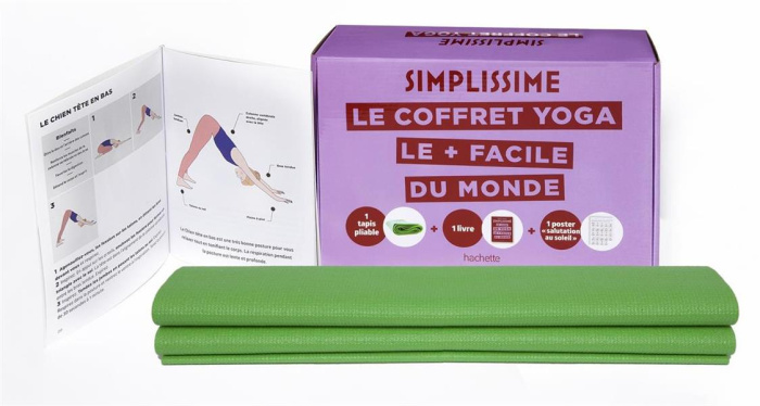 Emprunter Le coffret yoga le facile du monde. Avec 1 tapis pliable, 1 livre et 1 poster