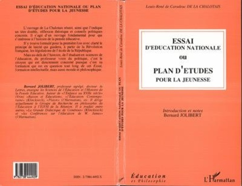 Emprunter Essai d'éducation nationale ou Plan d'études pour la jeunesse livre