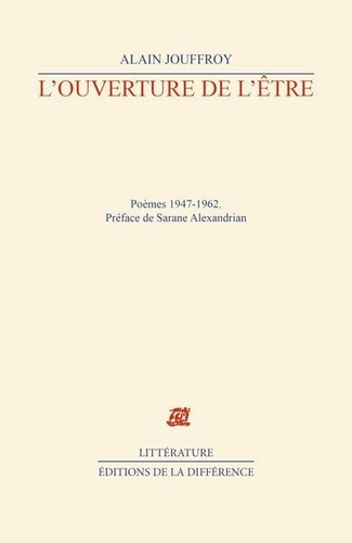 Emprunter L'ouverture de l'être. 1947-1962, poèmes livre