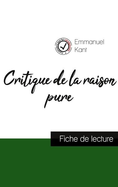 Emprunter Critique de la raison pure de kant fiche de lecture et analyse complete de l oeu livre