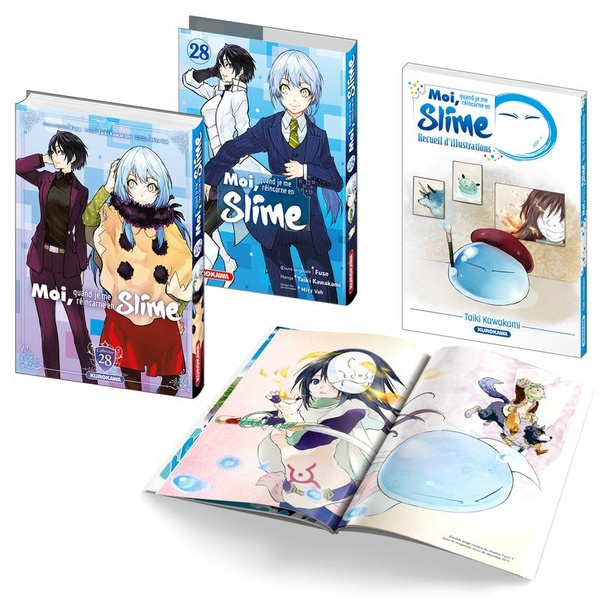 Emprunter Moi, quand je me réincarne en Slime Tome 28 : Jaquette bonus exclusive mini-artbook. Edition colle livre