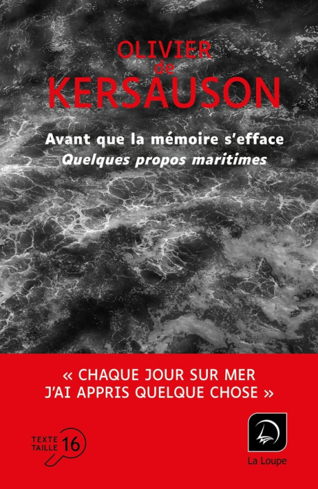 Emprunter Avant que la mémoire s'efface. Quelques propos maritimes... [EDITION EN GROS CARACTERES livre