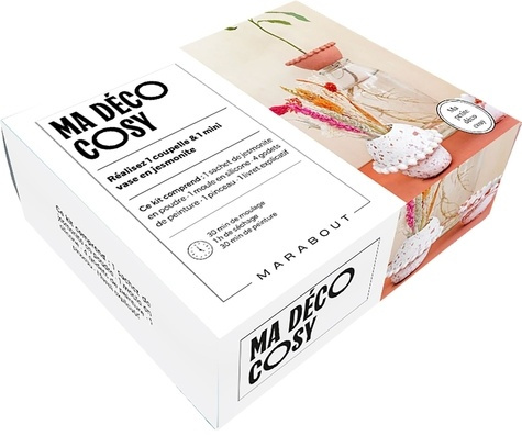 Emprunter Ma petite déco cosy. Coffret avec 1 sachet de jesmonite, 1 moule en silicone, 3 godets de peinture, livre