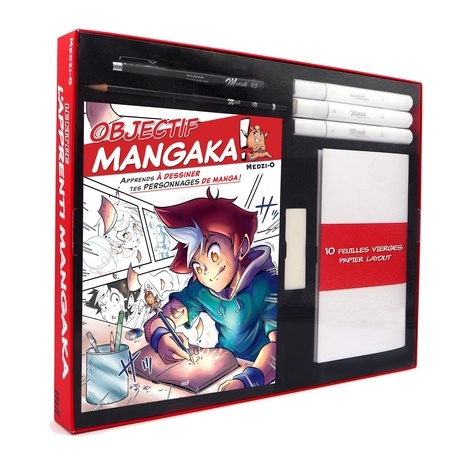 Emprunter Le kit de l'apprenti mangaka - Tout pour créer ses premiers personnages mangas. Coffret avec 10 feui livre