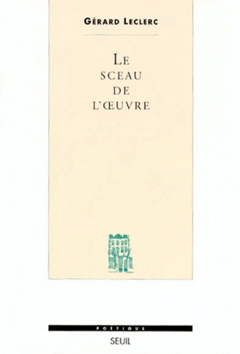 Emprunter Le sceau de l'oeuvre livre