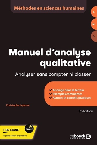 Emprunter Manuel d'analyse qualitative. Analyser sans compter ni classer livre