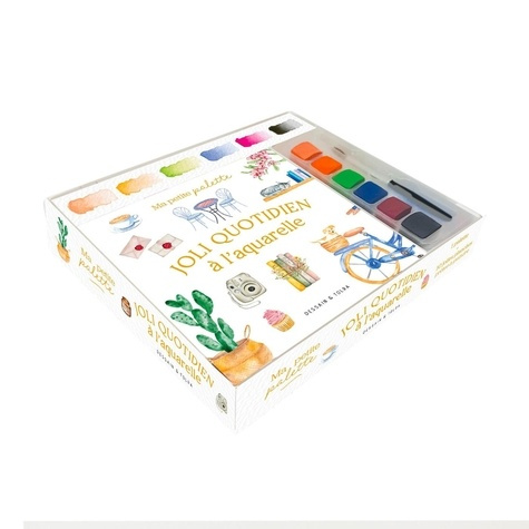 Emprunter Ma p'tite palette Joli quotidien à l'aquarelle. Coffret avec 1 palette, 10 plaches prêtes-à-peindre livre