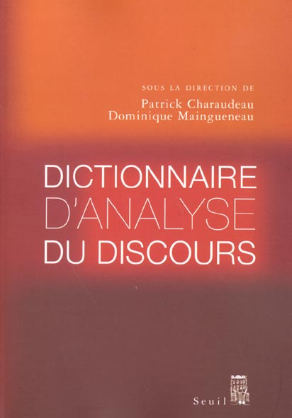 Emprunter Dictionnaire d'analyse du discours livre