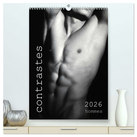 Emprunter contrastes hommes (Calendrier mural 2026 DIN A2 horizontal) calendrier de bureau. Calendrier mensue livre