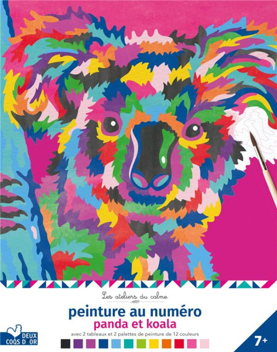 Emprunter Peinture au numéro panda et koala. Avec 2 tableaux et 2 palettes de peinture de 12 couleurs livre