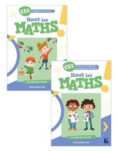 Emprunter Haut les maths ! CE1. Pack en 2 volumes : Guide pédagogique Ressources à photocopier, Edition 2025 livre