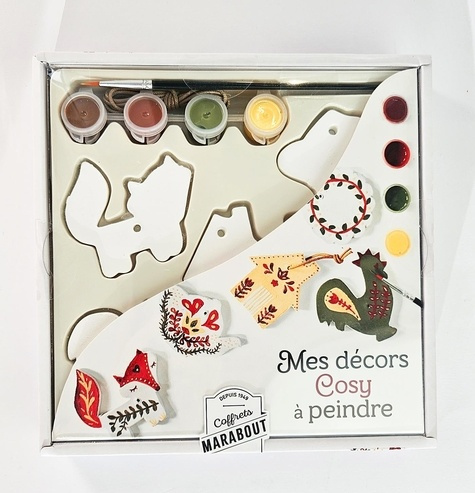 Emprunter Mes décors Cosy à peindre. Coffret avec 6 décors à peindre, du cordon ciré pour les suspendre, 4 god livre