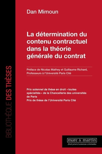 Emprunter La détermination du contenu contractuel dans la théorie générale du contrat livre