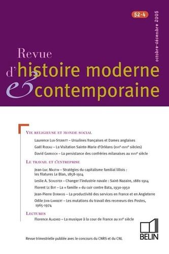 Emprunter RHMC 52-4 - OCTOBRE-DECEMBRE 2005 N 52-4 livre