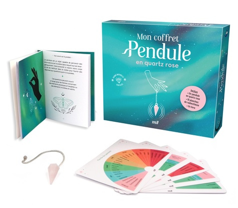 Emprunter Mon coffret Pendule en quartz rose. Avec 1 pendule en quartz rose, 10 planches de radiesthésie et 1 livre