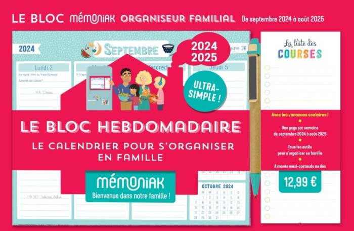 Emprunter Le bloc hebdomadaire organiseur familial. Edition 2024-2025 livre