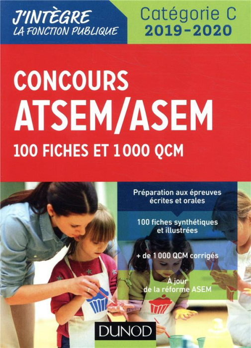 Emprunter Concours ATSEM/ASEM. 100 fiches, 1 000 QCM, Edition 2019-2020 livre