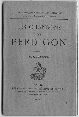 Emprunter LES CHANSONS. EDITE PAR H.-J. CHAYTOR. (1926). livre