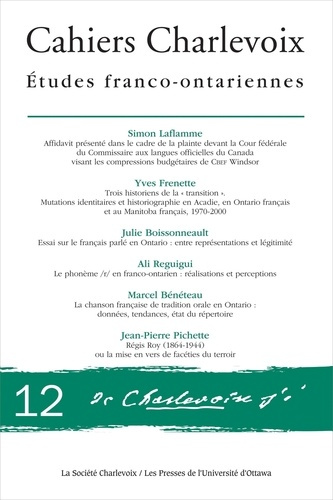 Emprunter Cahiers Charlevoix 12. Études franco-ontariennes livre