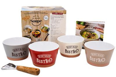 Emprunter Par ici la bonne soupe ! Coffret avec 4 bols, 1 couteau éplucheur et 1 livre de recettes, Edition 20 livre