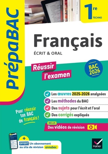 Emprunter Français 1re Technologique. Ecrit & oral, Edition 2025-2026 livre