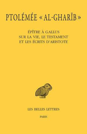 Emprunter Epître à Gallus sur la vie, le testament et les écrits d'Aristote livre