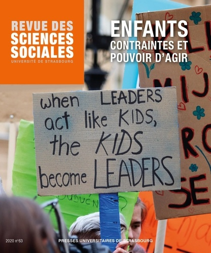Emprunter Revue des Sciences Sociales N° 63/2020 : Enfants. Contraintes et pouvoir d'agir livre